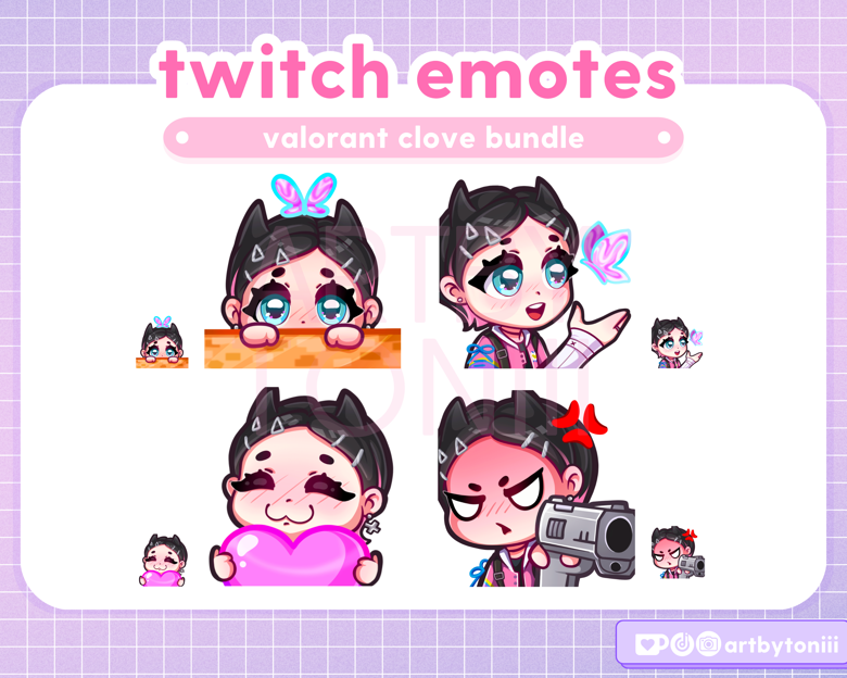 TWITCH EMOTES CLOVE BUNDLE - Artbytoniii's Ko-fi Shop - Ko-fi ️ Where ...