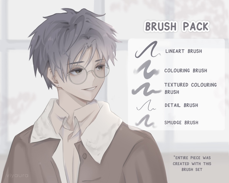 Soft Anime Style Procreate Hair Stamp Set Hair Lineart Brush Pack iPad  Digital Drawing Brush Bundle Character Sketch and Stamp Brush 