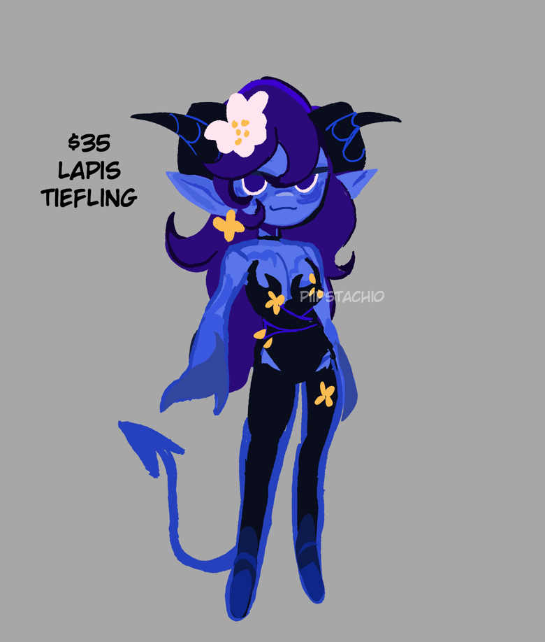 Lapis_tiefling(chibi) - Piipstachio's Ko-fi Shop - Ko-fi ️ Where ...