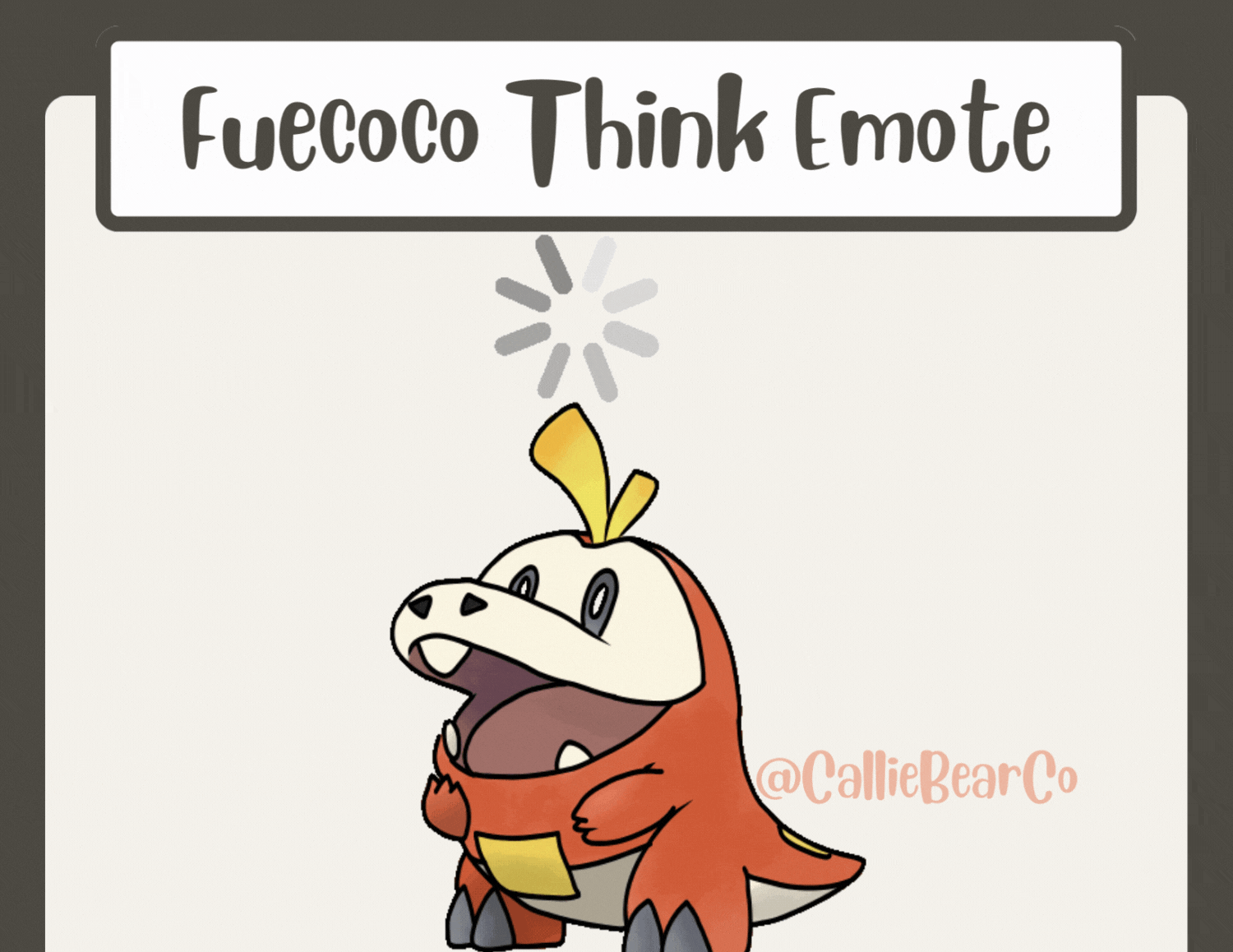 Animated Fuecoco Pokemon Think Emote - Rina ♡'s Ko-fi Shop - Ko-fi ️ ...