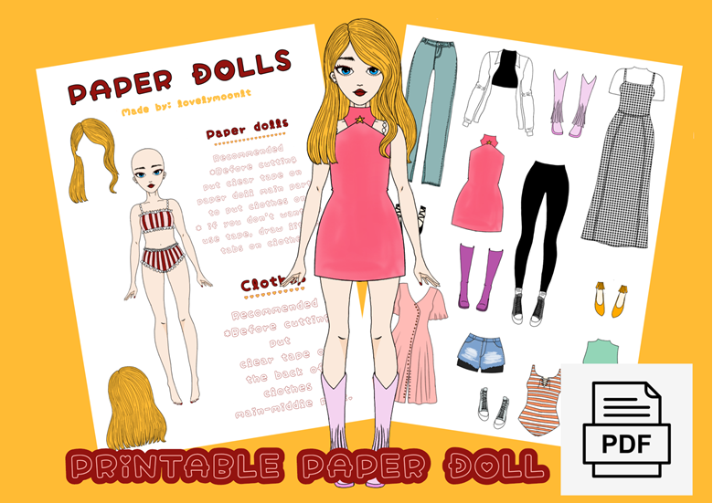 Toca Boca Paper Dolls and Clothes / Quiet book pages / Digital Printable  Paper crafts - Gemini Moon Art's Ko-fi Shop - Ko-fi ❤️ Where creators get  support from fans through donations