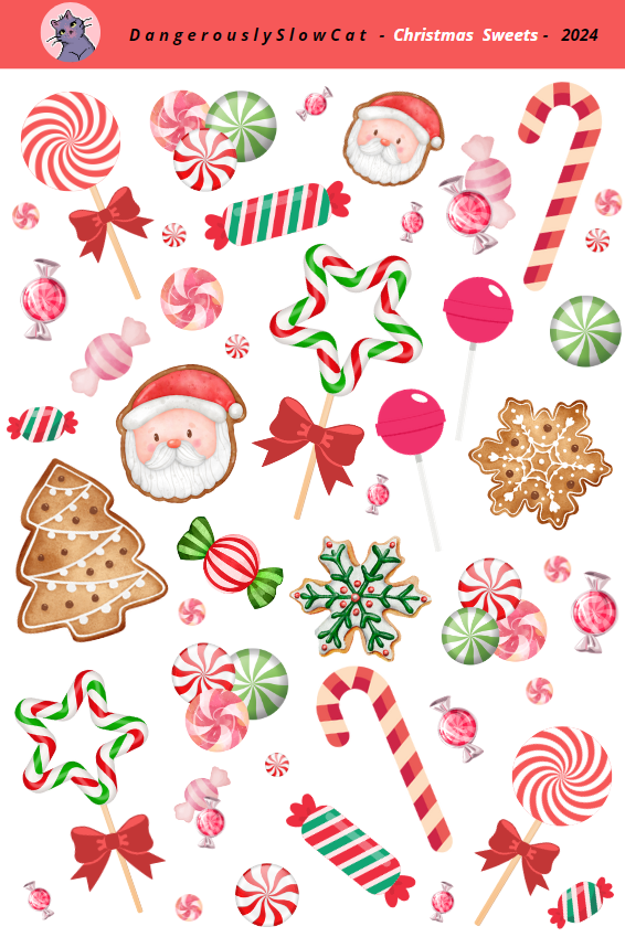 Printable christmas sweets stickers for your journal free ema s