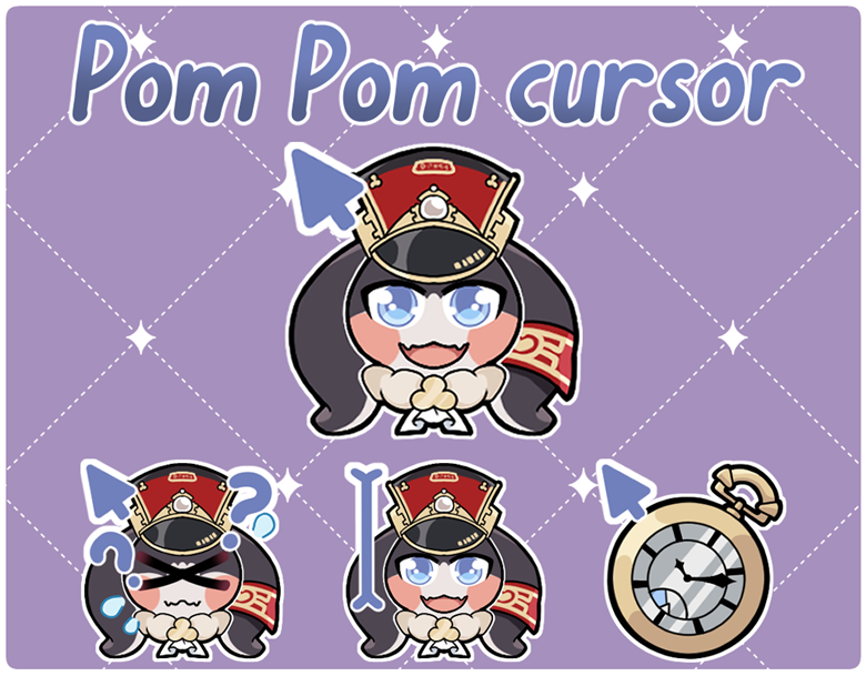 Honkai star rail pom pom cursor yuki manekineko s ko fi shop ko