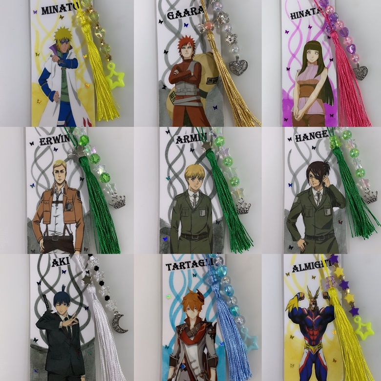 Buy Salemor 10 Pcs/Set Anime Paper Bookmark Cartoon Creative Figure Color  Printed Bookmark Set Mini Cards Hot Gift for Anime Fans(Naruto) Online at  desertcartIsrael