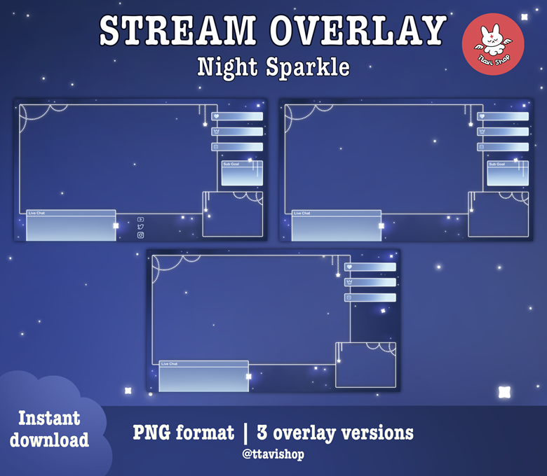 Dark Tropical Stream Overlay Set - Carly Smallbird's Ko-fi Shop