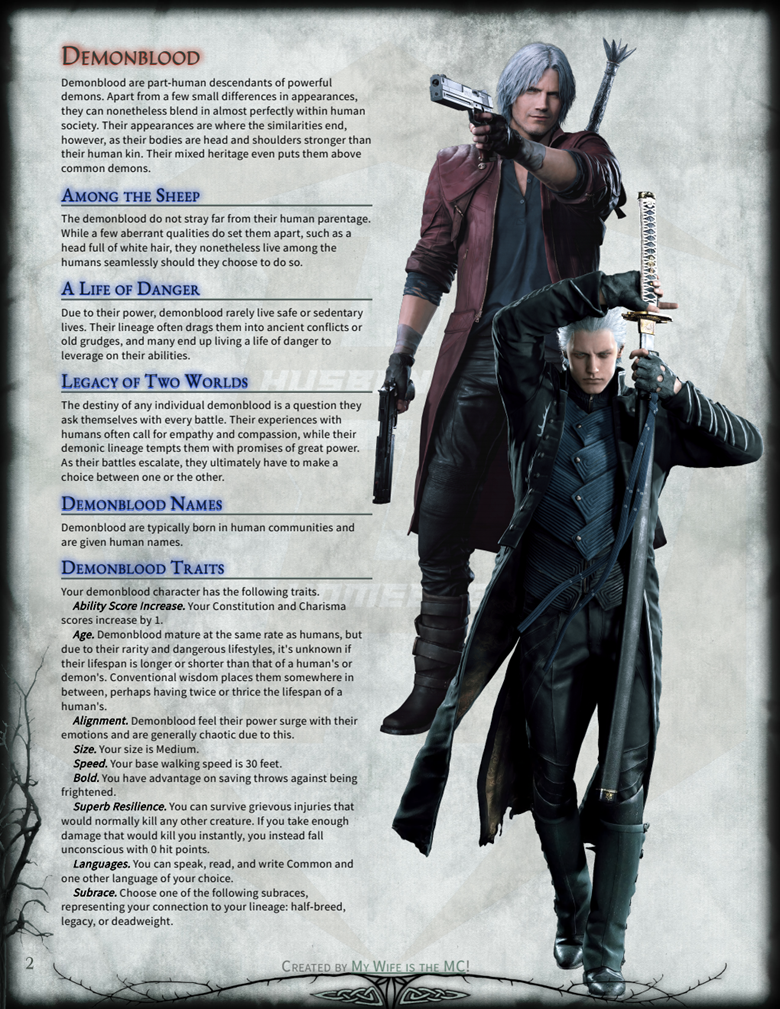 Dmc1 Dante  Devil may cry, Dante devil may cry, Dungeons and dragons  homebrew