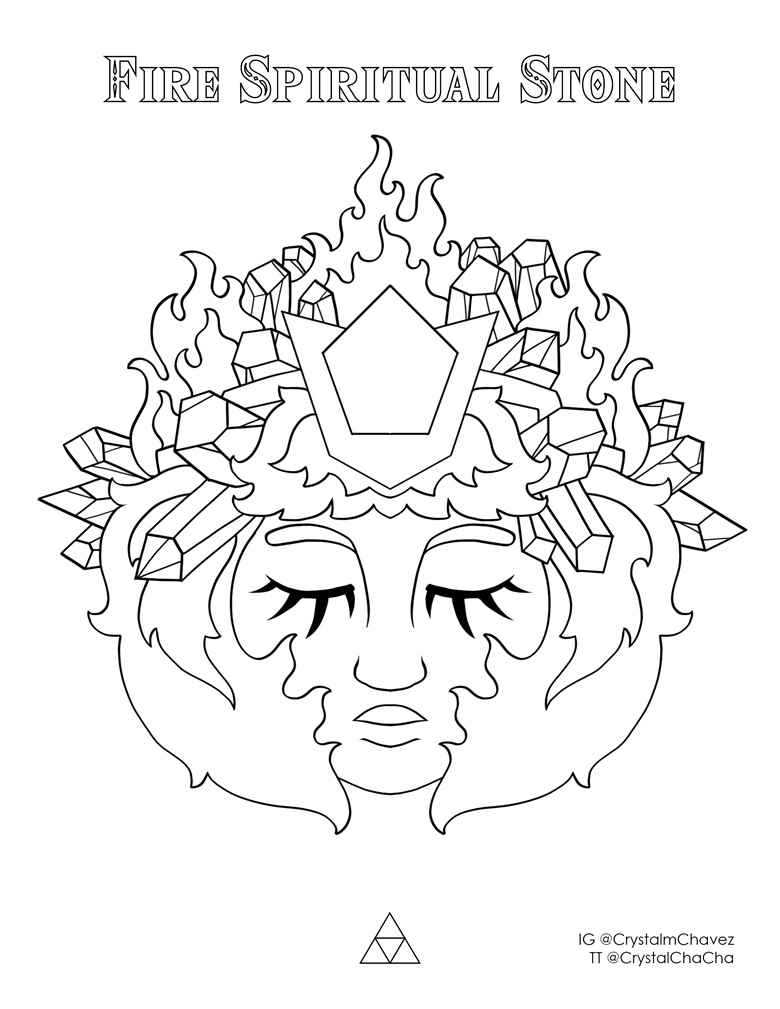 Spiritual Stone Coloring Pages - Sleepy Crystal Studio's Ko-fi Shop ...