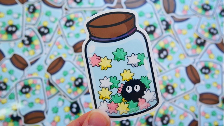 Soot Sprite Jar Sticker