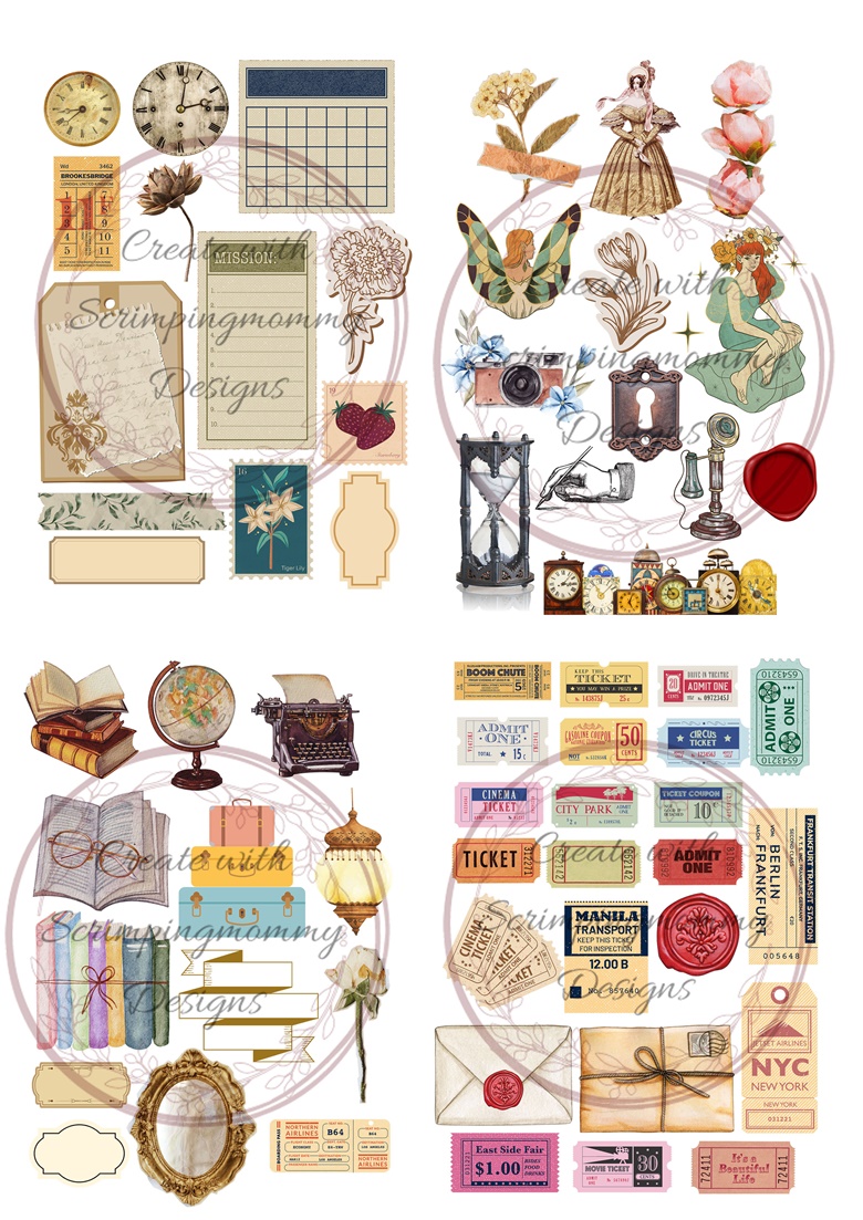 Eclectic Collage collection - Create with Scrimpingmommy's Ko-fi Shop ...