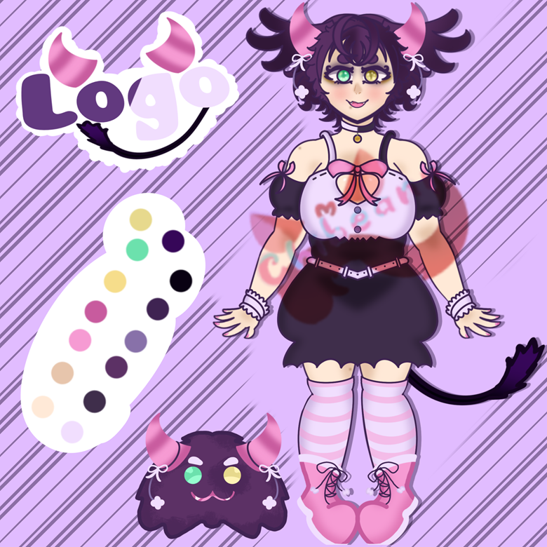 Vtuber Adoptable design (Devilgirl) - Chibeann's Ko-fi Shop - Ko-fi ️ ...