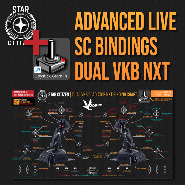 Advanced LIVE Bindings: Dual VKB NXT Star Citizen 3.23.1 LIVE Joystick ...