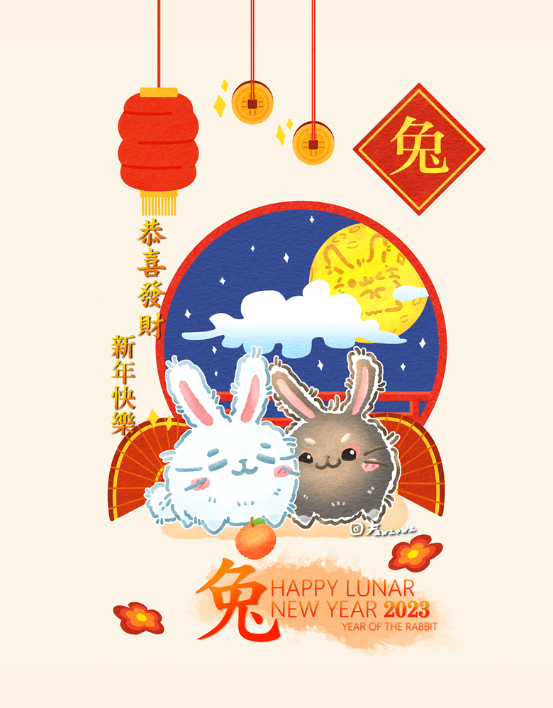 Chinese New Year Rabbit Wallpapers  Wallpaper Cave