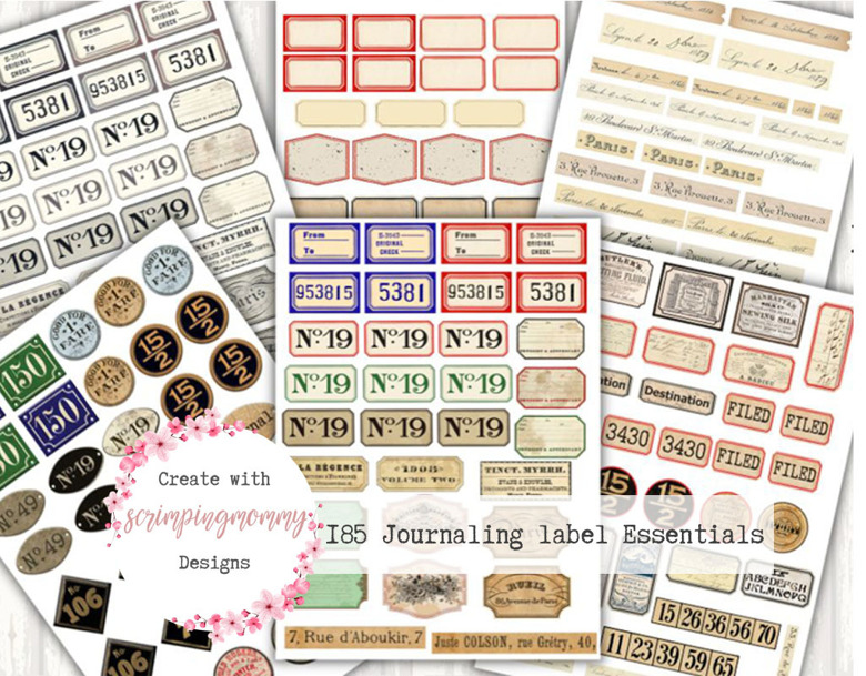 185 Journaling label essentials - Create with Scrimpingmommy's Ko-fi ...