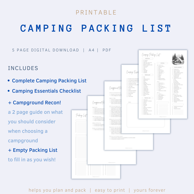 Camping Essentials Checklist