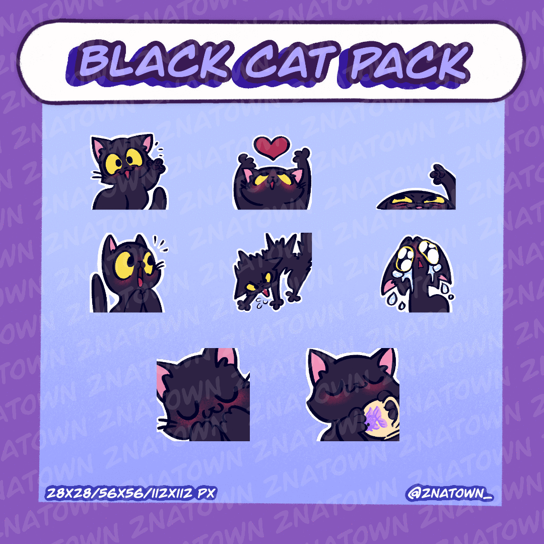 Black Cat Emotes - dwerple's Ko-fi Shop - Ko-fi ❤️ Where creators get  support from fans through donations, memberships, shop sales and more! The  original 'Buy Me a Coffee' Page.