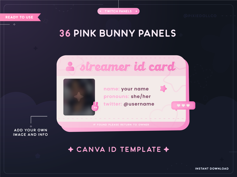 PINK Twitch Streamer Discord Server Template INSTANT DOWNLOAD 