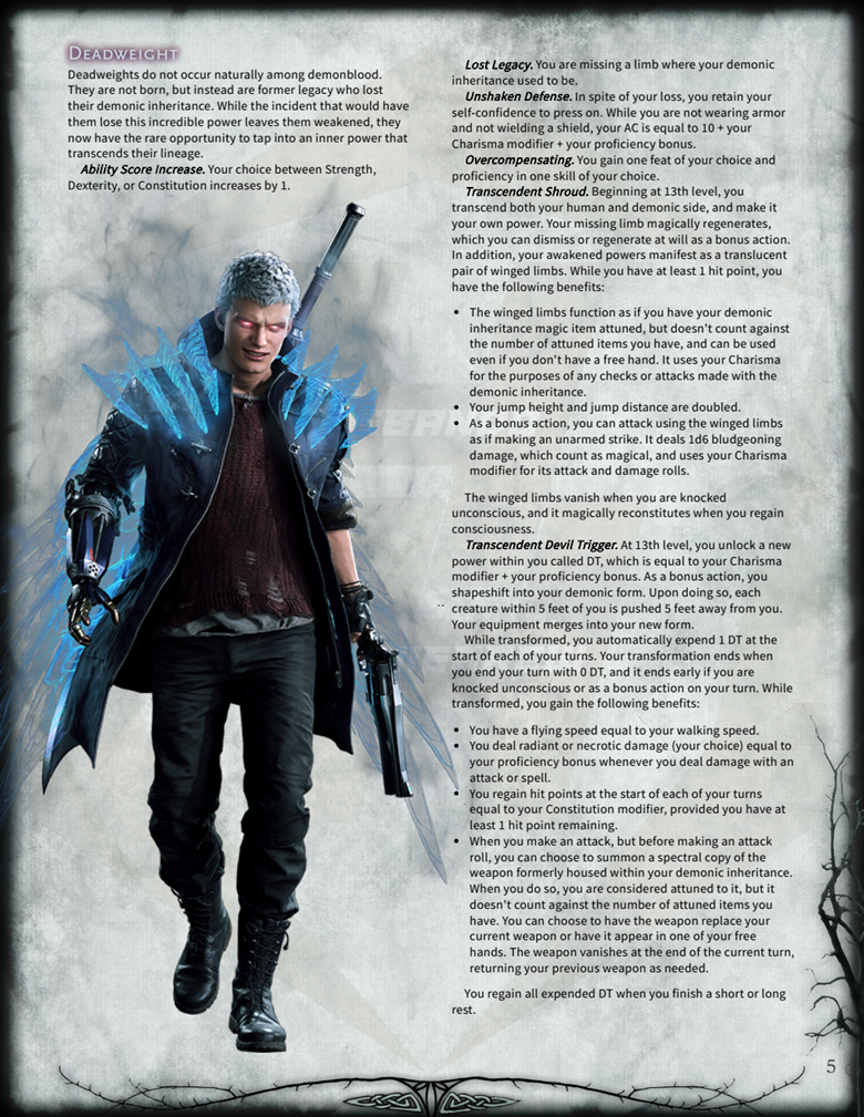 Dmc1 Dante  Devil may cry, Dante devil may cry, Dungeons and dragons  homebrew