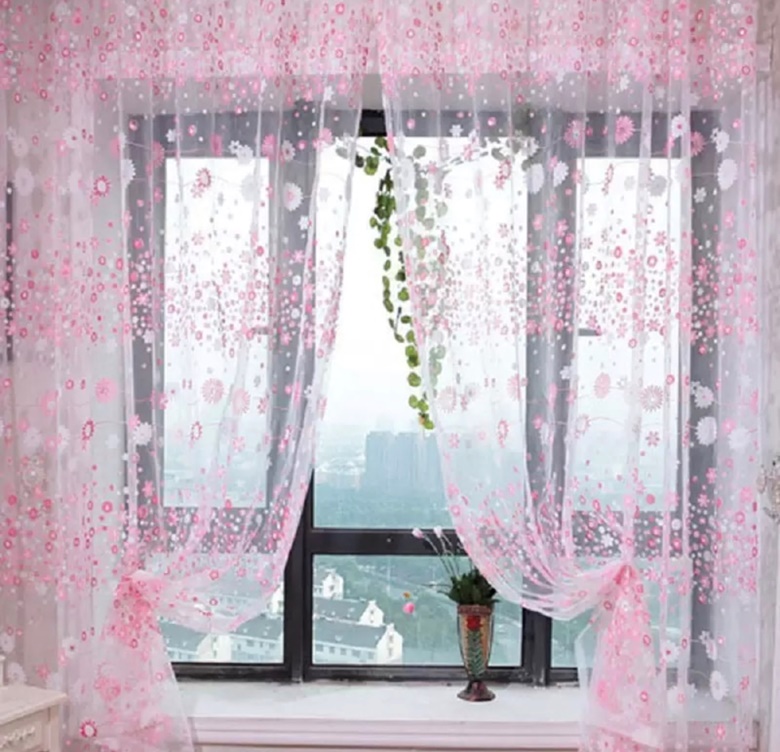 Pink clear curtain back drop - gift for missmoonity - Missmoonity's Ko ...