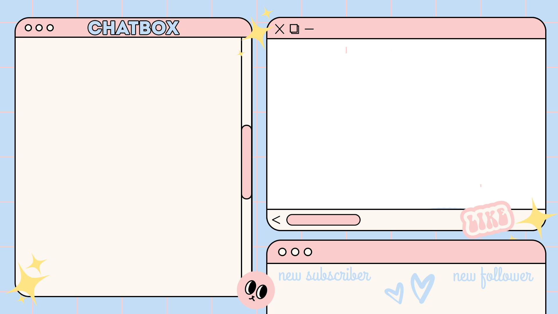 Cute twitch aesthetic computer screen overlay | Streamer graphics ...