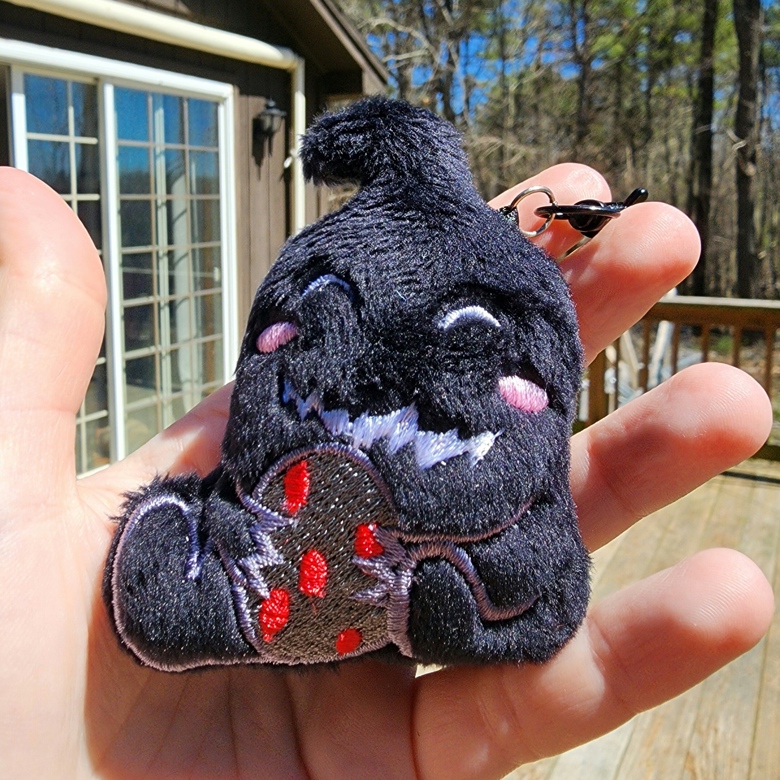 Stardew Valley Krobus with Void egg Embroidered Plush Keychain - Seny ...