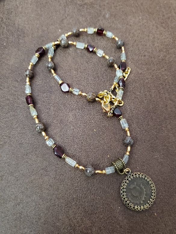 1600s Scottish Coin Pendant With Beads - Cassie Noble Beyer's Ko-fi 