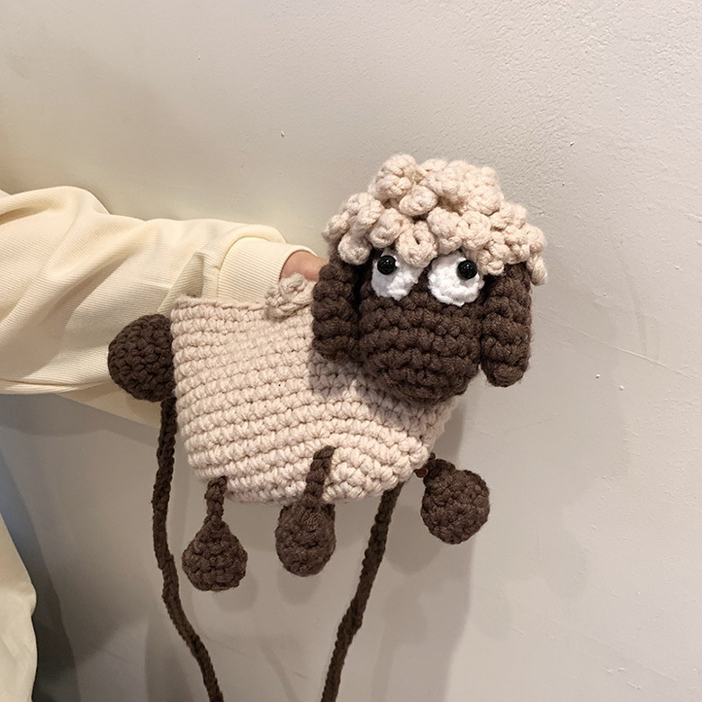 Handmade sheep crochet bag - Sunny Lin's Ko-fi Shop - Ko-fi