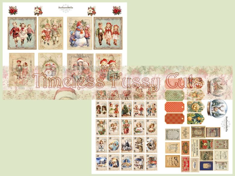 Timeless Christmas Collection - Fussy Cut Kit - Rach And Bella Crafts's ...