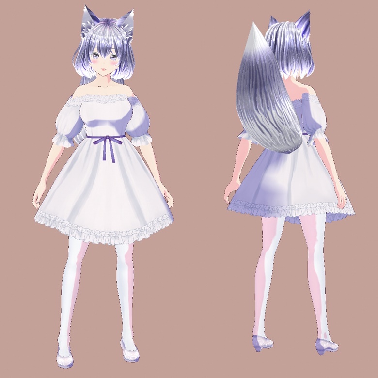 Pre-made Silver Fox Girl VRoid Model - Kwartz Kitty's Ko-fi Shop - Ko ...