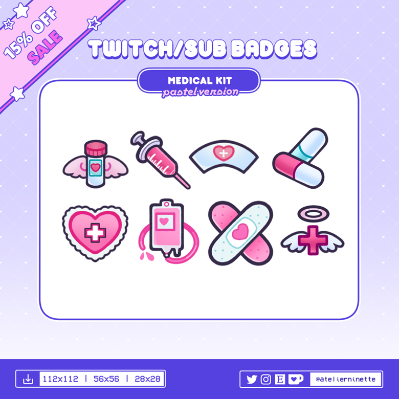 Cute Hamster Sub badges for twitch or stiker