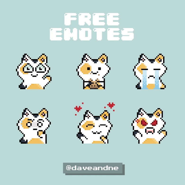 懶 White Cat Emotes 懶 - Daveandne's Ko-fi Shop - Ko-fi ️ Where creators ...