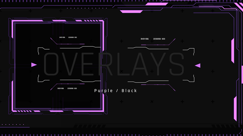 Twitch Night Sky Animated Just Chatting Overlay Black & White