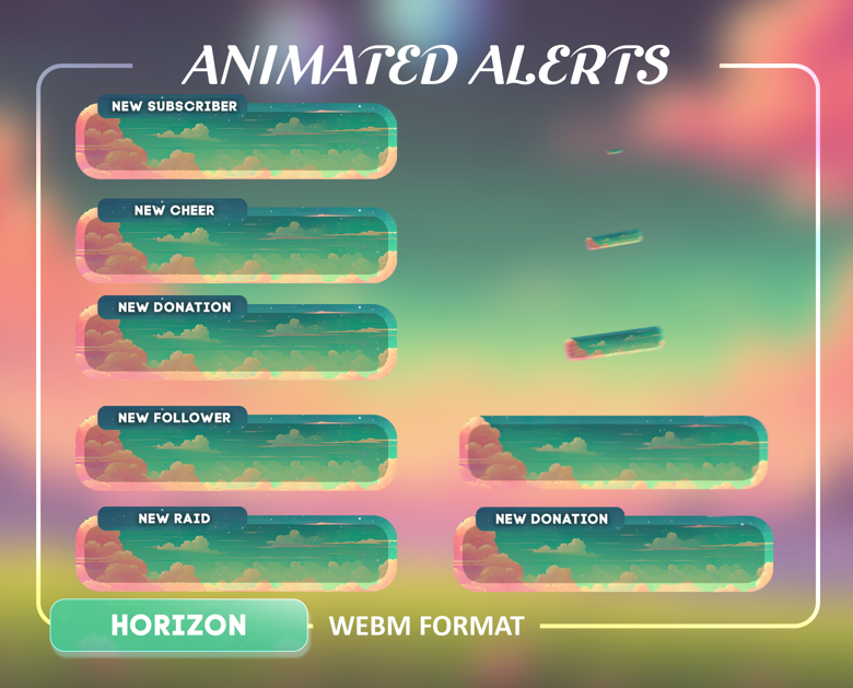 Vibrant Cosmic Animated Alert Package Twitch/VTuber/Animated/Space ...