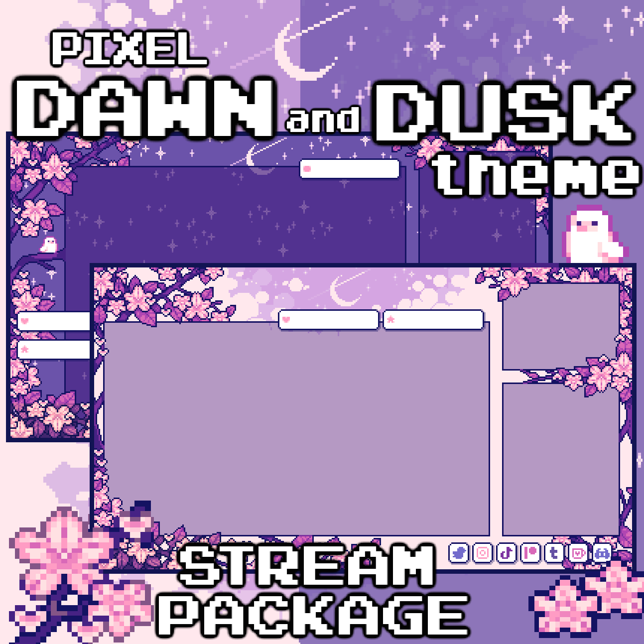 Dark Tropical Stream Overlay Set - Carly Smallbird's Ko-fi Shop