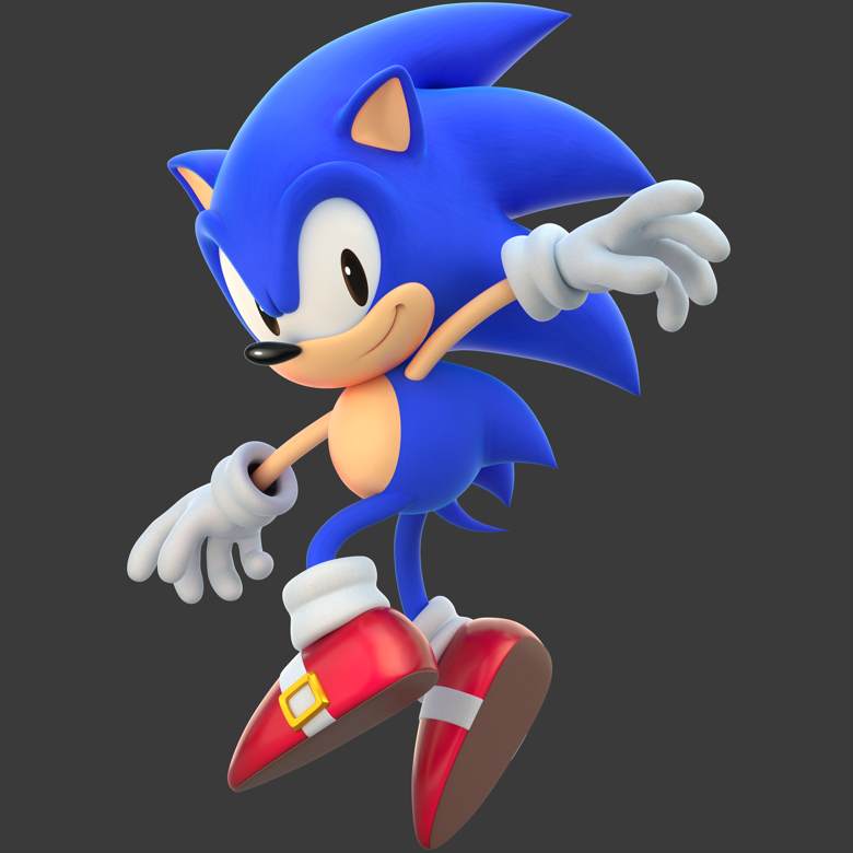 Made a render with Dancada's Classic Sonic model.