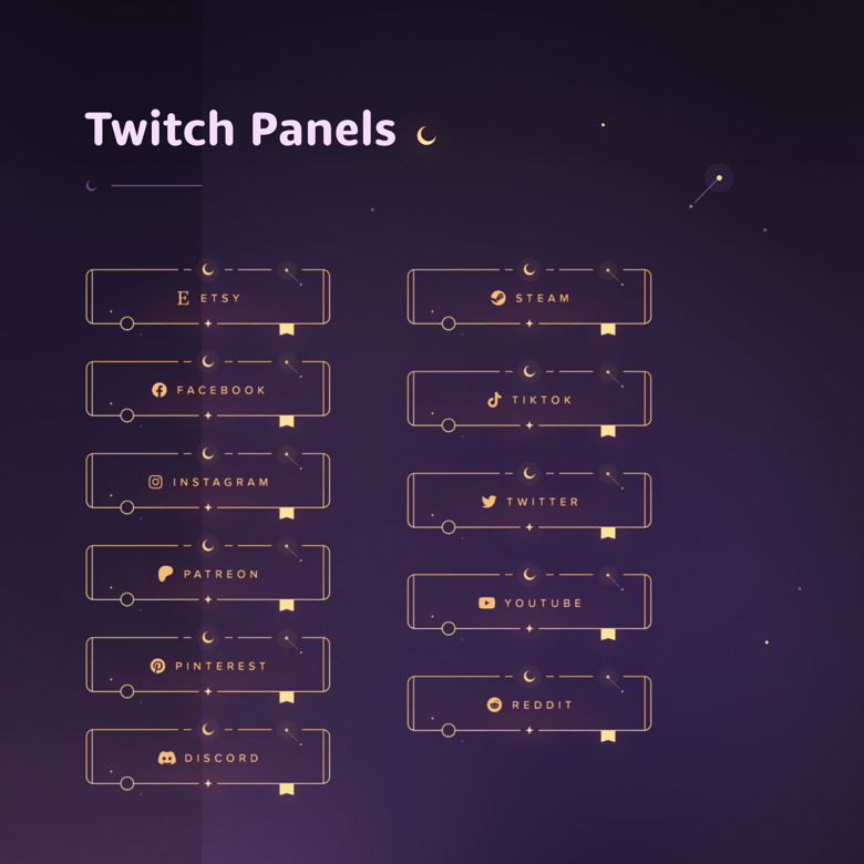 Dark Moon: Twitch Panels - Melonturtle's Ko-fi Shop - Ko-fi ️ Where ...