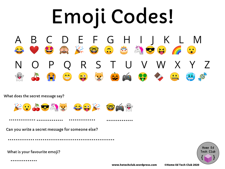 World Emoji Day Activity Sheet - Home Ed Tech Club's Ko-fi Shop - Ko-fi ...