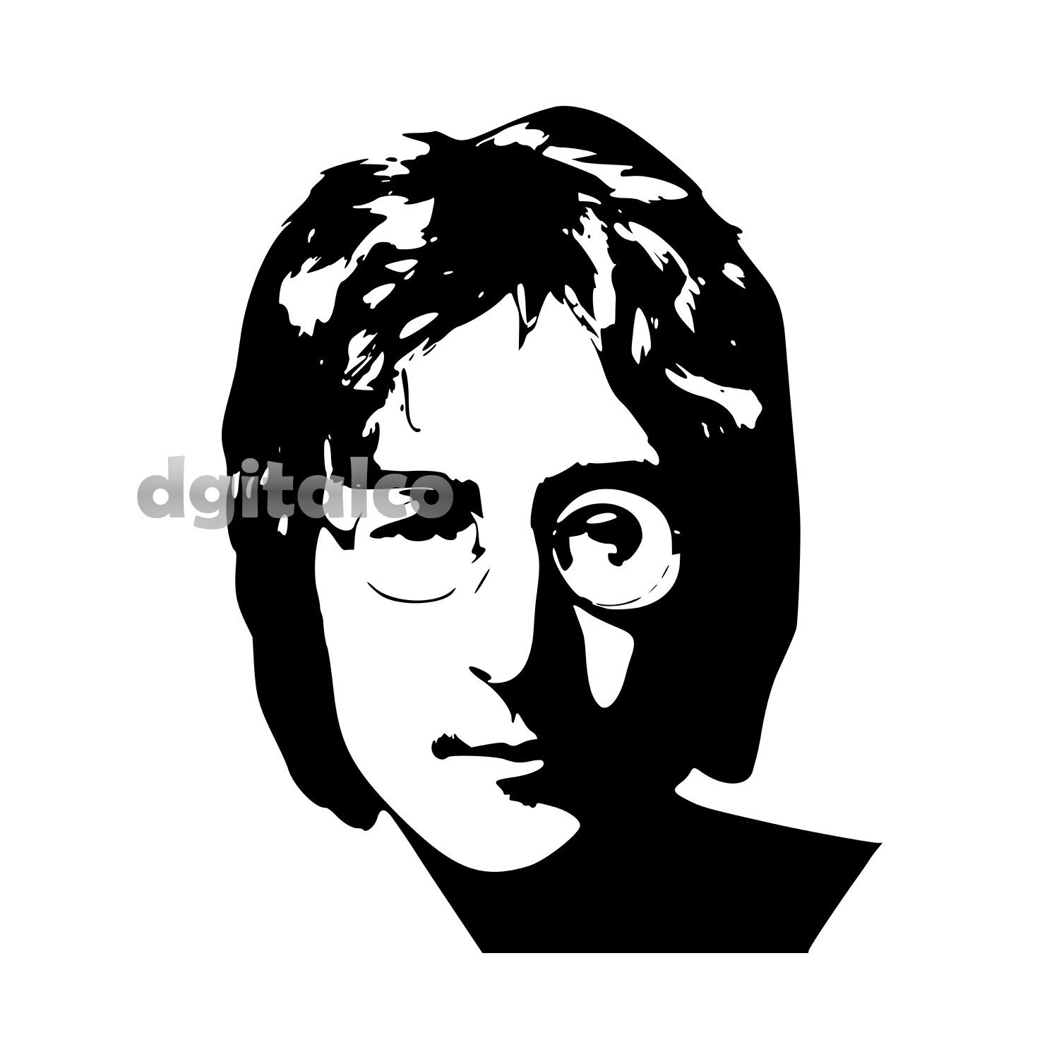 John Lennon Vector Portrait - Beatles Illustration - Vector Art and ...