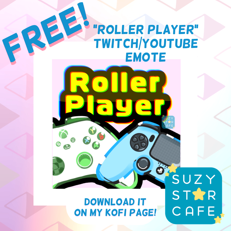 Roller Player Twitch/YouTube Emote - SuzyStarcafe'S Ko-Fi Shop.