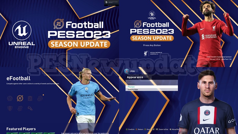 PES 2021 Menu eFootball 2023 Light Blue by PESNewupdate ~