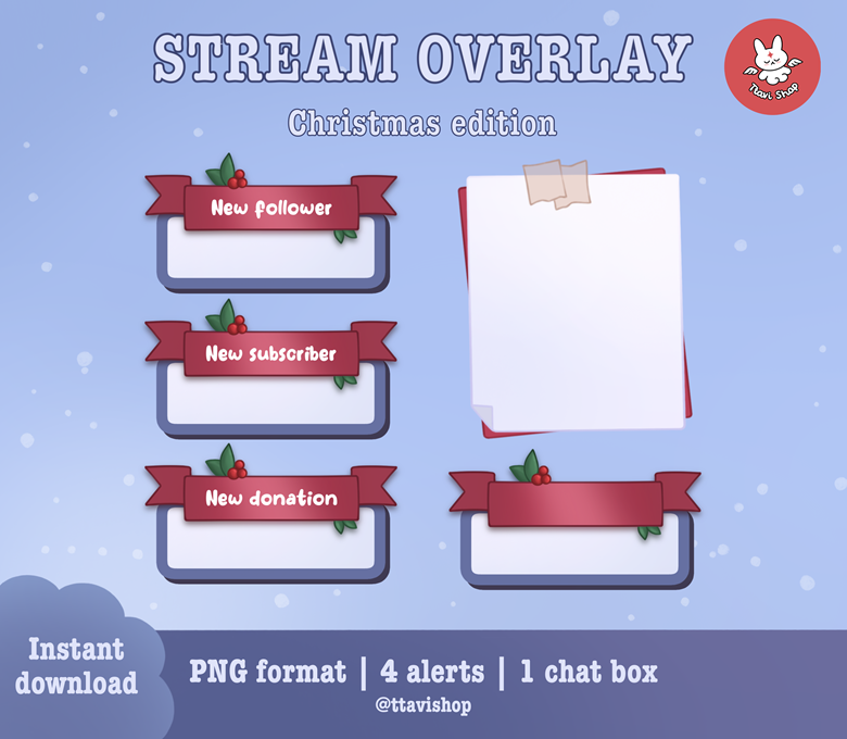 Stream Decoration Overlay Gold Snow - PixelLizzy's Ko-fi Shop