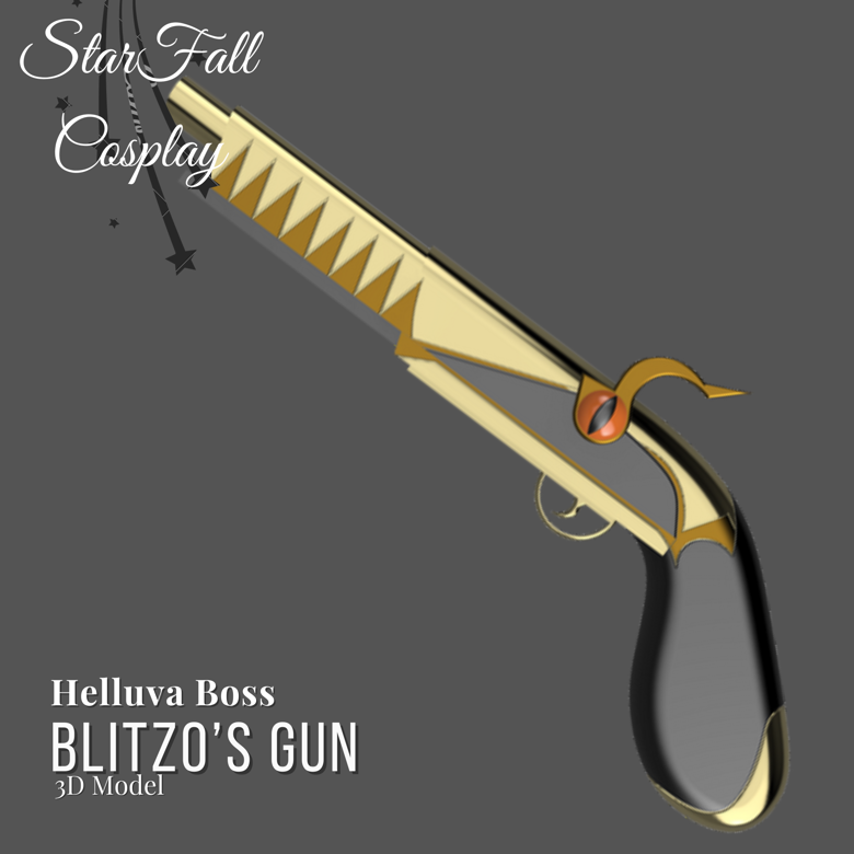 Blitzo's Gun 3D Model Helluva Boss - StarFall Cosplay's Ko-fi Shop - Ko ...