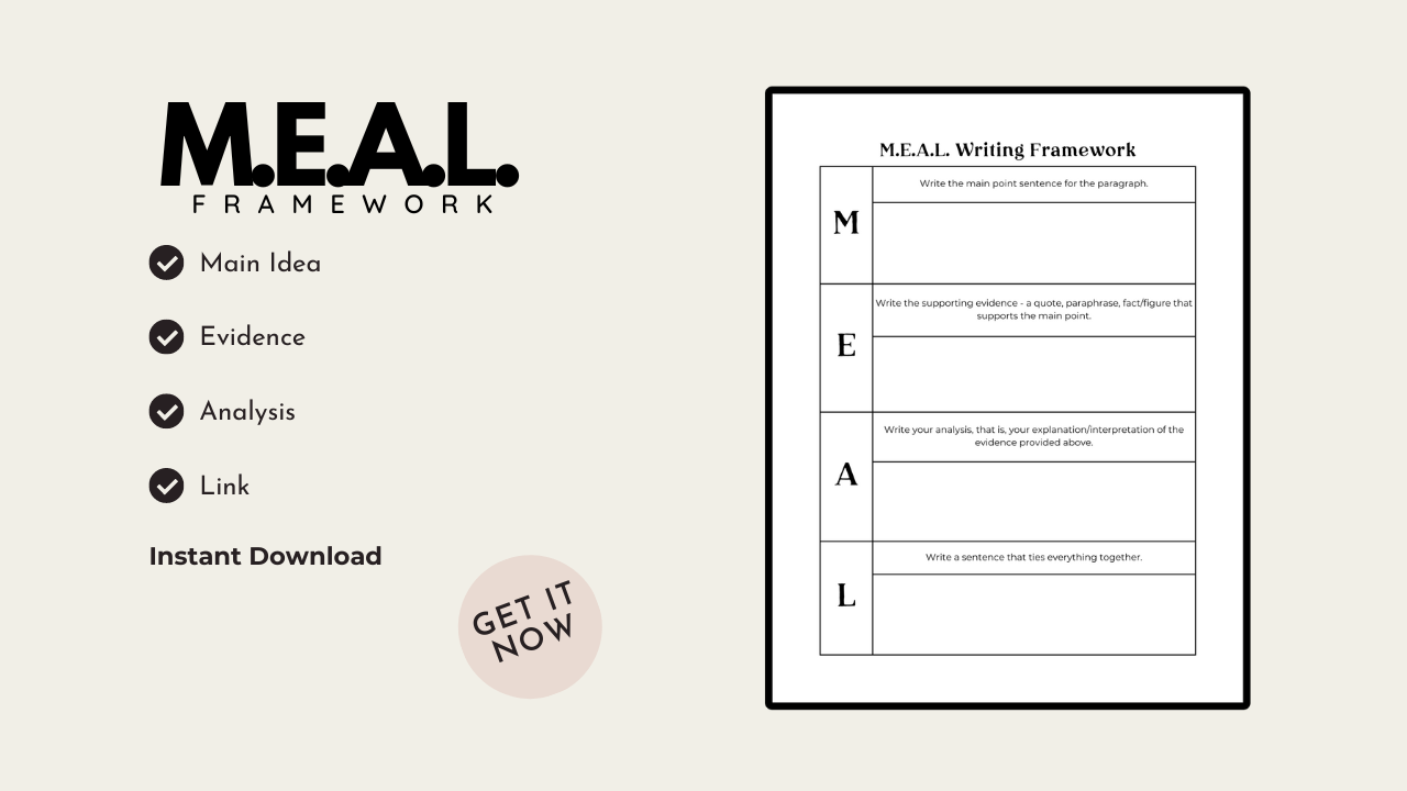 M.E.A.L. Academic Writing Template - Kavita H.'s Ko-fi Shop - Ko-fi ️ ...