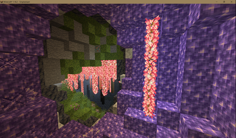 Wisteria Cave Vines Resource Pack for Minecraft Java Edition 1.18 ...