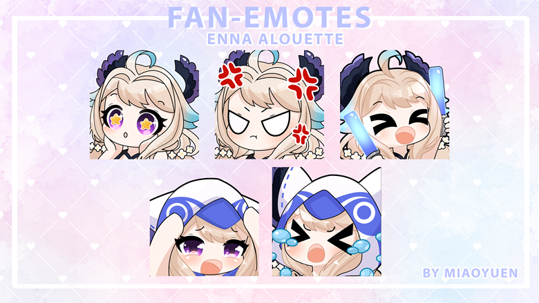 Nijisanji EN | Ethyria Enna Alouette Emotes - MiaoYuen's Ko-fi Shop ...