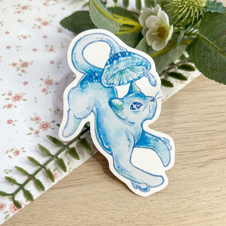 Pixie Parasol Meowshroom Sticker - Galacticat's Ko-fi Shop - Ko-fi ️ ...