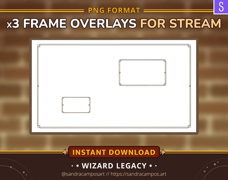 Wizard Legacy Twitch Frame Overlays, Webcam Border Overlay Stream, Hogwarts  Streaming, Wizarding World Streamer, Potterhead - Sandra Campos Art's Ko-fi  Shop - Ko-fi ❤️ Where creators get support from fans through donations,