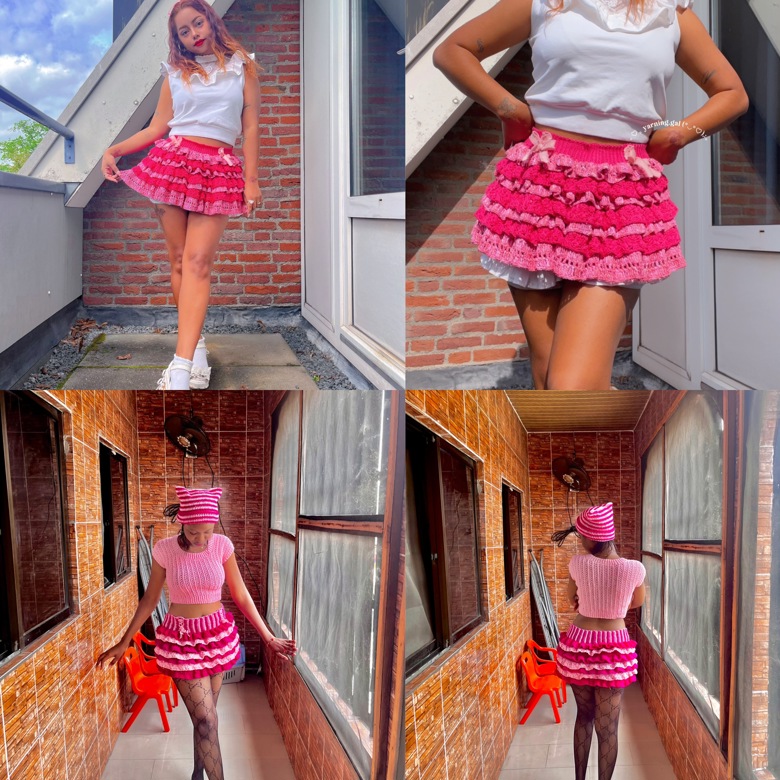 スカート [OURSAALTY] Play Layered Nylon Skirt PRANK PROJECT スカート シアーレイヤーシャーリングタイト