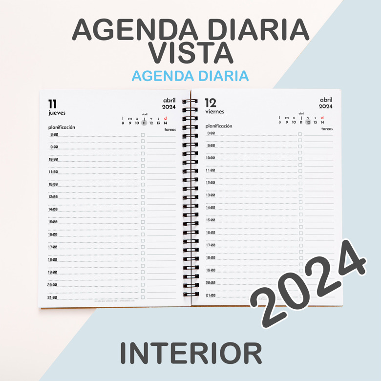 Agenda Diaria 2024 PDF Descargar e Imprimir Fácilmente tu Agenda