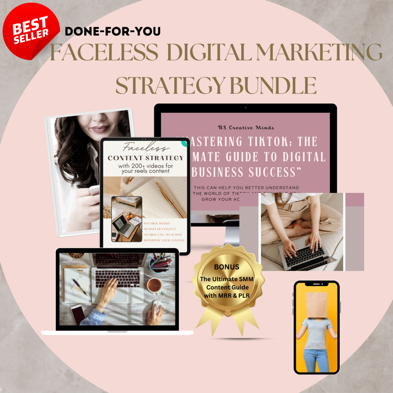Done-For-You FACELESS Digital Marketing Ultimate Guide w/ MRR PLR