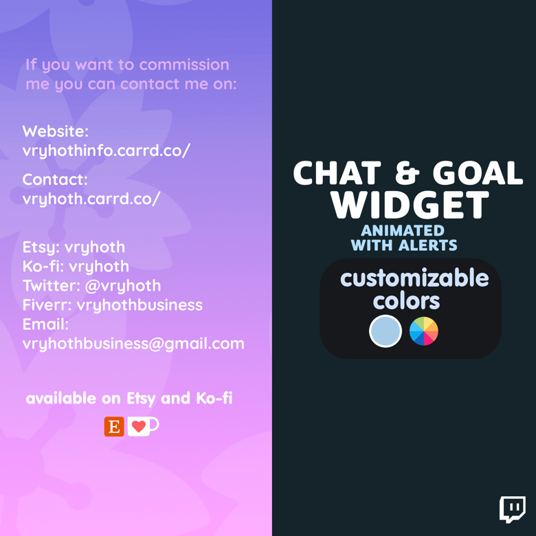 F2U Customizable Chat Widget Cat Ghost Blue Cute Streamelements L ...